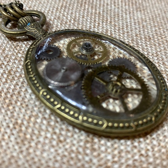 Steampunk Gears necklace One of a kind Handmade - Picture 4 of 8